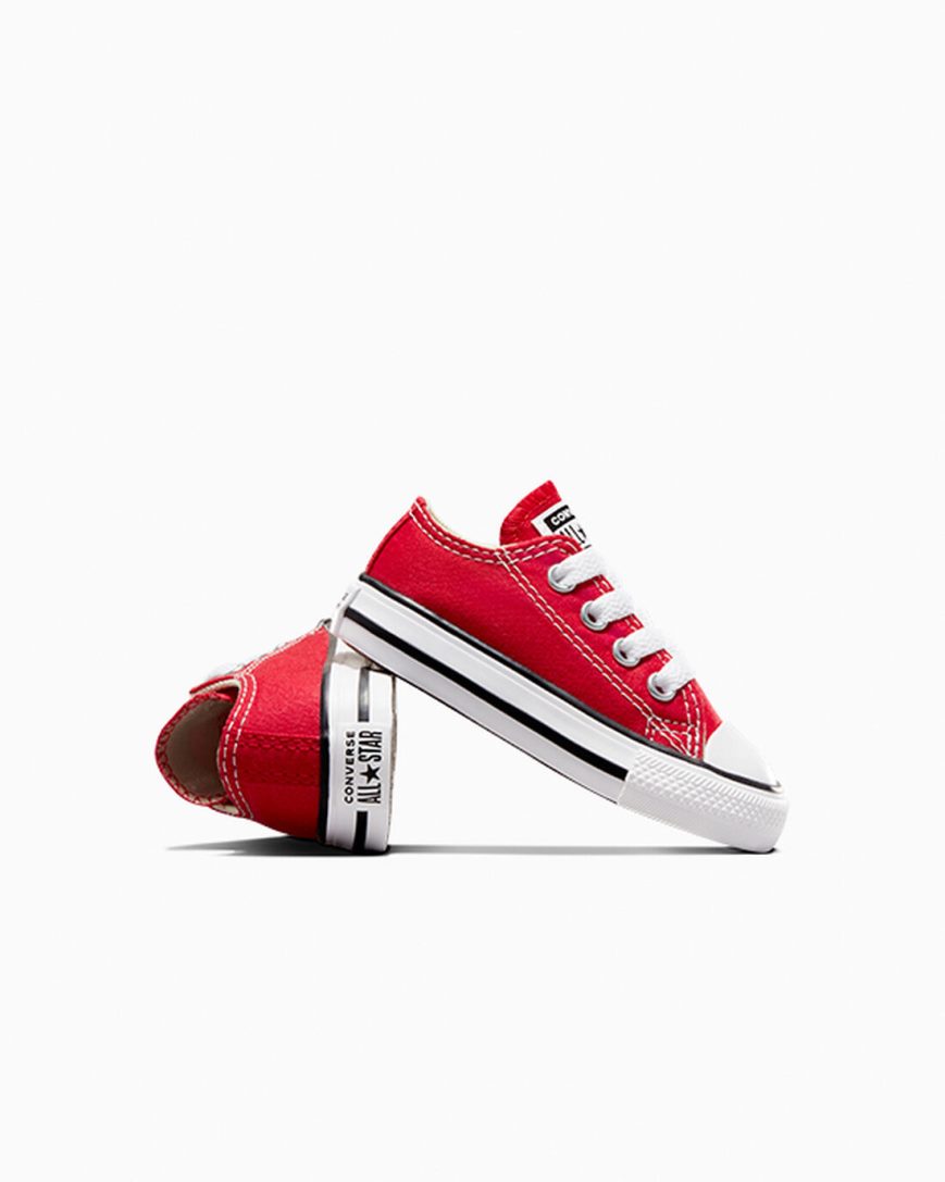 Tenis Converse Chuck Taylor All Star Classicos Cano Baixo Menina Vermelhas | PT Y0T1574